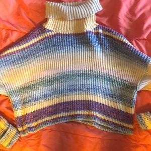 Rainbow sweater. Thick and good for the winter.